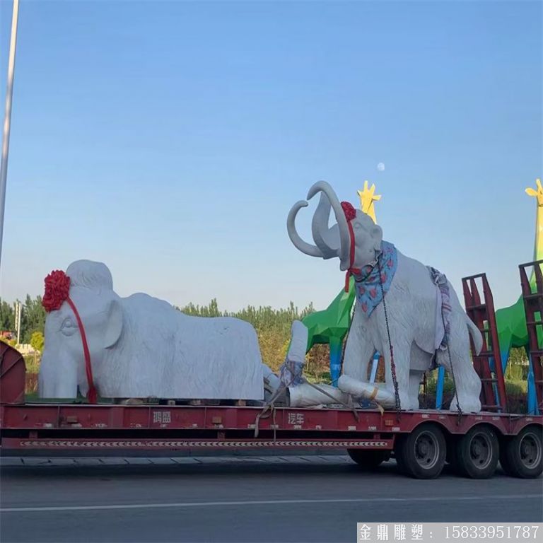 玻璃鋼大象雕塑 大型動(dòng)物大象景觀(guān)2