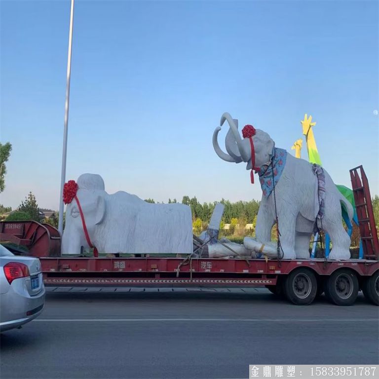 玻璃鋼大象雕塑 大型動(dòng)物大象景觀(guān)3