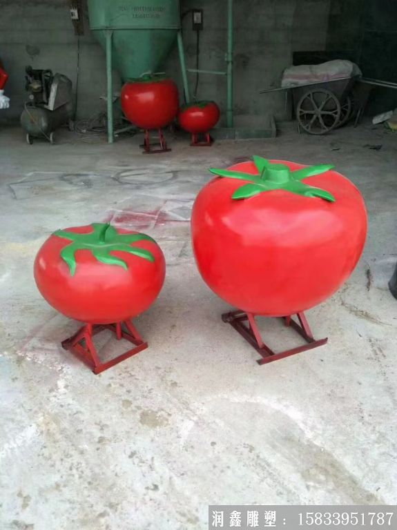 玻璃鋼番茄雕塑制作廠家 西紅柿雕塑價格