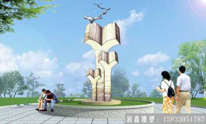 校園不銹鋼雕塑設(shè)計，圖紙