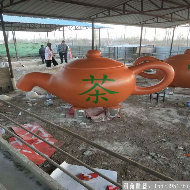 紫銅景觀茶壺，流水茶壺，景區(qū)天壺