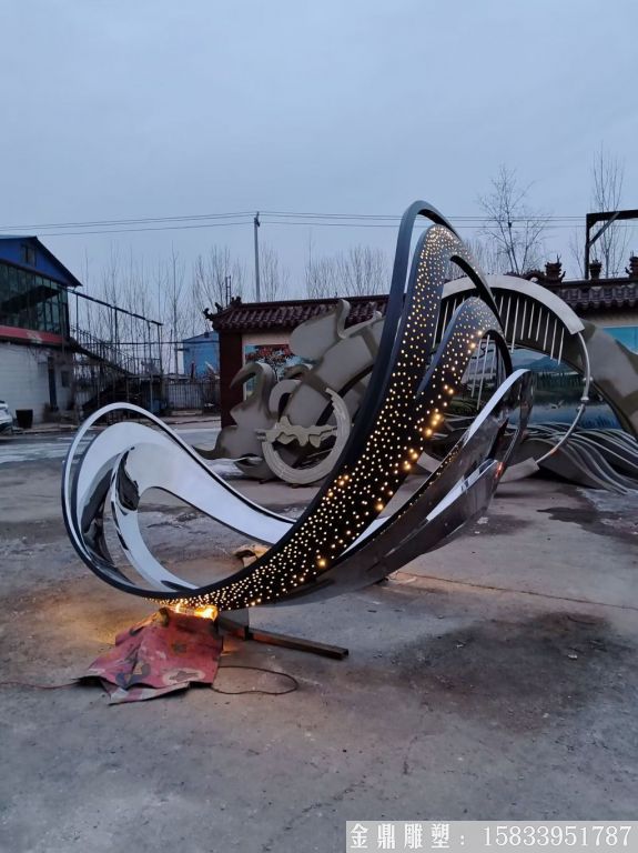 城市不銹鋼雕塑圖片 景觀不銹鋼雕塑案例6