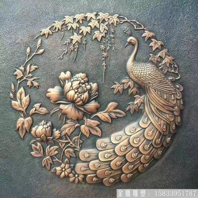 孔雀雕塑 浮雕定制 廠家定制